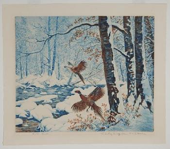 Winter woods by 
																			Reinhold H Palenske