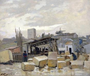 La construction du Sacré Cœur by 
																	Emile Cagniart