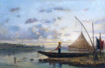 La pêche au filet by 
																	Marcel Emile Normand-Saint