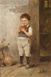 Boy with Apples by 
																	Hugo Oehmichen