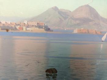 The bay of Naples by 
																			Cesare Uva