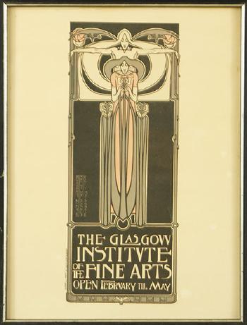 The Glasgow Institute of the Fine Arts by 
																	Frances E Macdonald