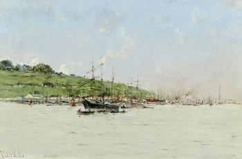 Boten op de Seine by 
																	Victor Viollet le Duc