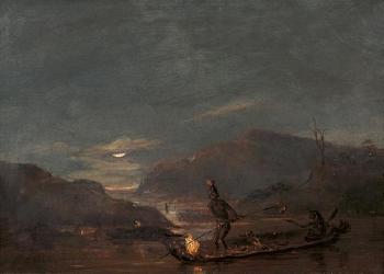 Untitled (Aborigines Fishing by Torchlight) by 
																	Thomas Tyrwhitt Balcombe
