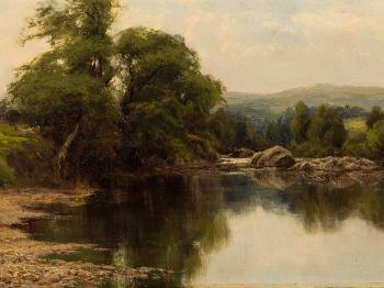 Landscape - at the Wye by 
																			Florence A Saltmer