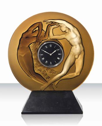A Rare 'Le Jour et La Nuit' Timepiece, no. 728 by 
																	 Lalique Co.