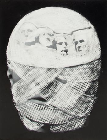 Portrait mit Bart und mit Netz, Bandage with Sculls, Mondmann-Variante by 
																			Jurgen von Duckerhoff