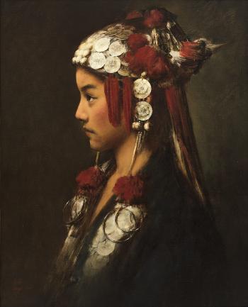 Ai Ni Girl with Headdress by 
																	 Zhang Li