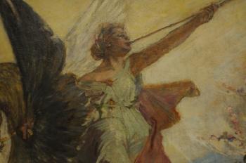 A triumphant angel by 
																			Rudolf Konopa