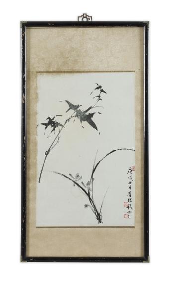 Bamboo and orchid; Bamboo by 
																			 Gu Qingyao