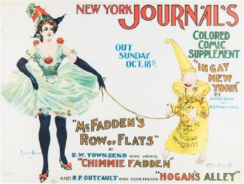 New York Journal's Colored Comic Supplement 'In Gay New York' by 
																	Richard F Outcault