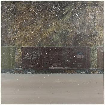 Untitled (Union Pacific train in the snow) by 
																			Theodore Svenningsen