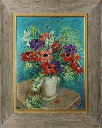 Still life with flowers by 
																	Samuel Cahan