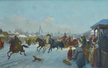 Royal procession, Winter by 
																	Valerian Otmar