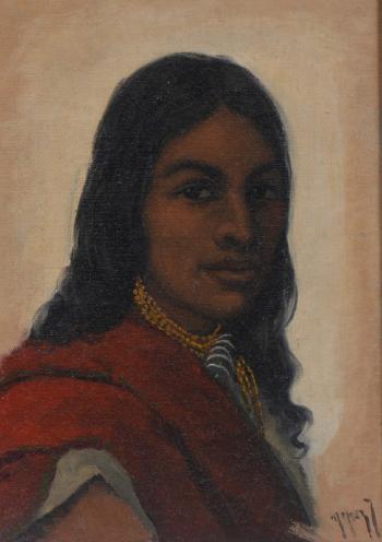 Head of a Sibanese Indian (Ipiales) by 
																			Jose Yepez Arteaga