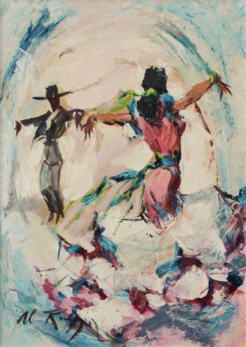 Spanish Dancers by 
																			Alberto R Vela