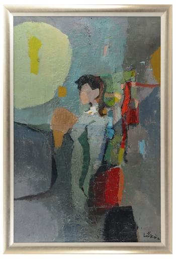 Modernist Composition with Figure by 
																			Stefan Lokos