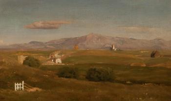 Monte Sacro, In the Roman Campagna, Showing the Roman Nomentano by 
																			Frederic Leighton