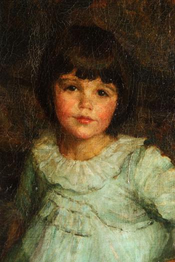 Portrait of Thomas and Susan Towles of Manhattan, ages four and seven by 
																			Lydia Field Emmet