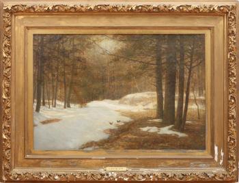 Winter landscape by 
																			William H Lippincott