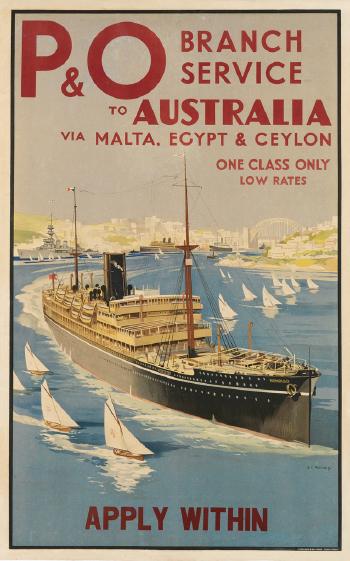 P & O Branch Service To Australia by 
																	Stanley Charles Rowles
