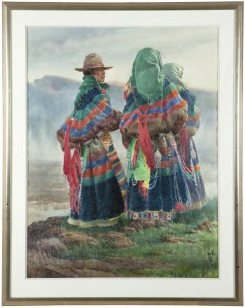 Tibetan women by 
																			 Ha Ding