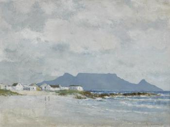 View of Table Mountain from Blouberg by 
																	Piet Kannemeyer