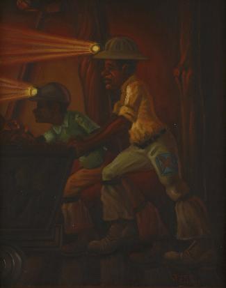 Two miners by 
																	James Salang
