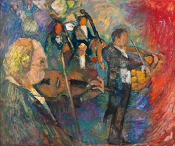 The musicians by 
																	Piet Kannemeyer