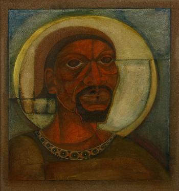 Portrait of an African god by 
																	Solly Malope