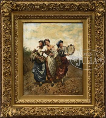 Three Neapolitan Girls by 
																	Etienne Joannon