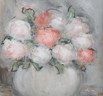 Vase of roses by 
																	Gladys MacCabe