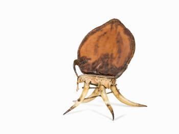 Armchair with Turtle Shell by 
																			Michel Haillard