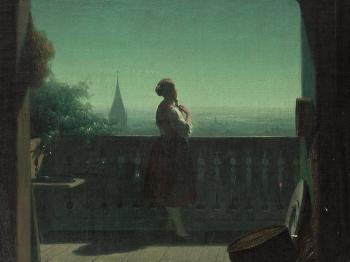 Girl on a Balcony by 
																			Bernhard Stange
