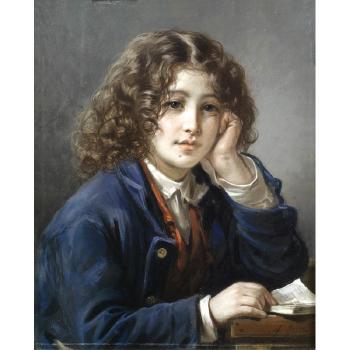 Portrait of a Young Boy by 
																			Pierre Adolphe Huas