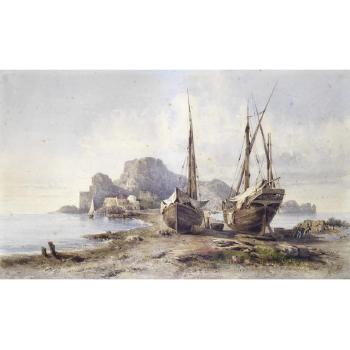 Fishing; Preparing the Boats by 
																			Giovanni Lanza