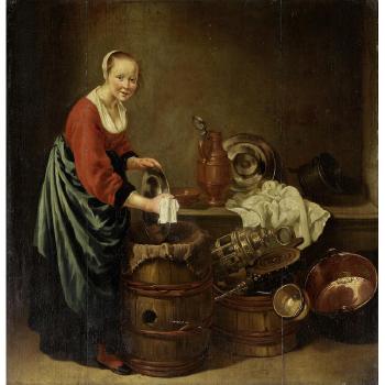 A Kitchen Maid by 
																	Willem van Odekerken