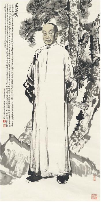 Portrait of Wu Changshuo by 
																	 Wang Hongxi