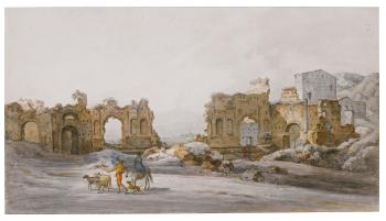 The Ruins of The Baths of Caracalla, Rome by 
																	William Pars