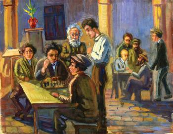 Chess players by 
																	David Maaravi