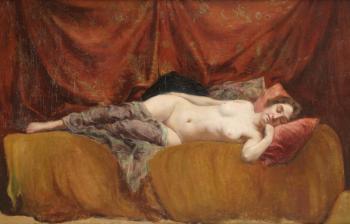 Le Modèle endormi by 
																	Gustave Maincent