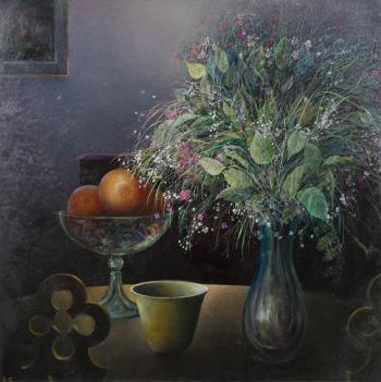 Flower still-life by 
																			Georg Engestrom