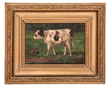 Cow in pasture by 
																	Dirk Johannes van Haaren