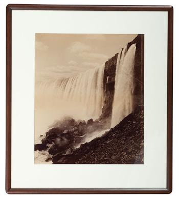 American and Bridal Veil Falls from below by 
																			George Barker