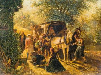 Auf Reisen mit der Kutsche by 
																	Karl von Enhuber