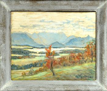 Blick über den Staffelsee auf das Wettersteingebirge im Herbst by 
																	Adolf Hasenkamp