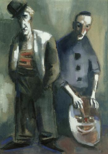 Zwei Clowns by 
																	Fritz Huhnen