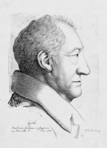Bildnis Johann Wolfgang von Goethe im Profil nach rechts by 
																	Ferdinand Jagemann