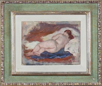 Female nude by 
																			Ottavio Steffenini