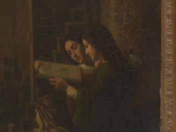 Leonard de Vinci au Milieu de Ses Eleves by 
																			Jules Trayer